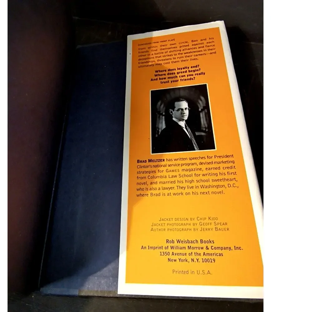 1891.  Hardback Book The Tenth Justice Brad Meltzer 1997 NYT Bestseller